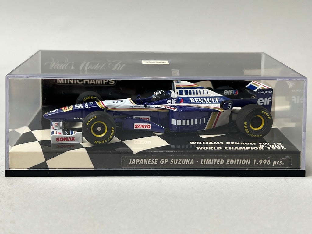 1:43 MINICHAMPS 430960105 Williams Renault FW 18 World Champion model car
