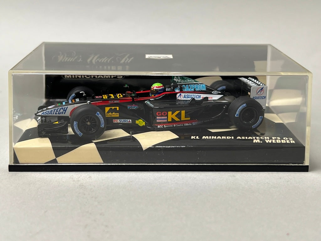 1:43 MINICHAMPS 400020023 KL Minardi Asiatec PS02 2002 #23 M.Webber model car