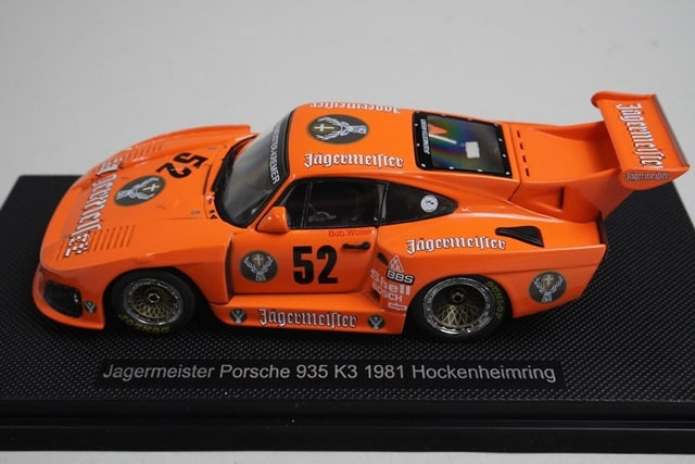 1:43 EBBRO 44303 Jaegermeister Porsche 935 K3 Hockenheim 1981 #52 Orange model car