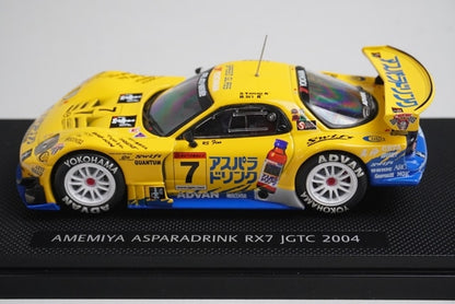 1:43 EBBRO 43707 Mazda Amemiya Asparagus Drink RX7 JGTC 2004 #7 Yellow model car