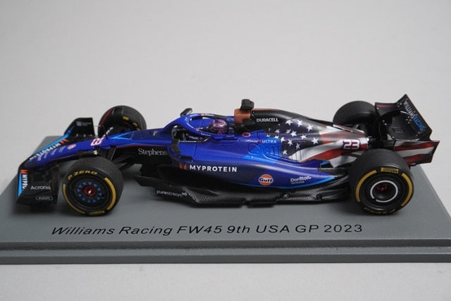 1:43 Spark S8917 Williams Racing FW45 United States GP 9th 2023 #23 model car