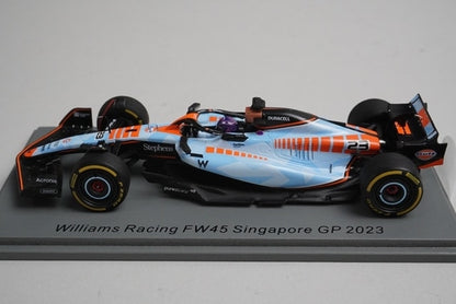 1:43 Spark S8930 Williams Racing FW45 Singapore GP 2023 #23 A. Albon model car