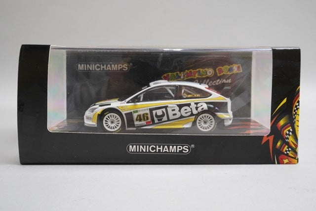 1:43 MINICHAMPS 400088946 Ford Focus RC WRC 'BETA' Monza Rally 2008 #46 model car