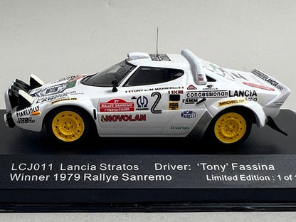 1:43 ixo LCJ011 Lancia Stratos Sanremo Rally 1979 #2 T. Fassina model car