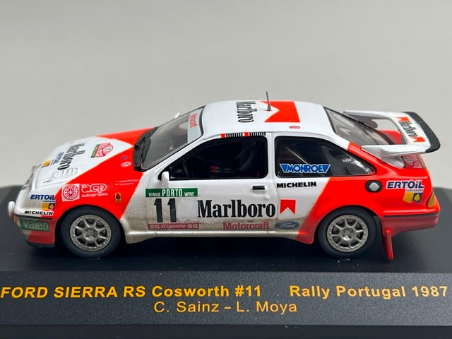 1:43 ixo RAC110 Ford Sierra RS Cosworth Portugal Rally 1987 #11 C. Sainz L. Moya model car