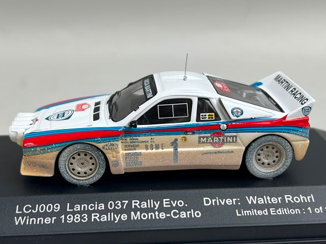 1:43 ixo LCJ009 Lancia 037 Rally Evo Monte Carlo Rally 1983 #1 W. Roll model car