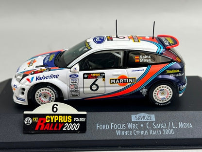 1:43 VITESSE SKW022 Ford Focus WRC CYPRUS Rally 2000 #6 C. Sainz L. Moya model car