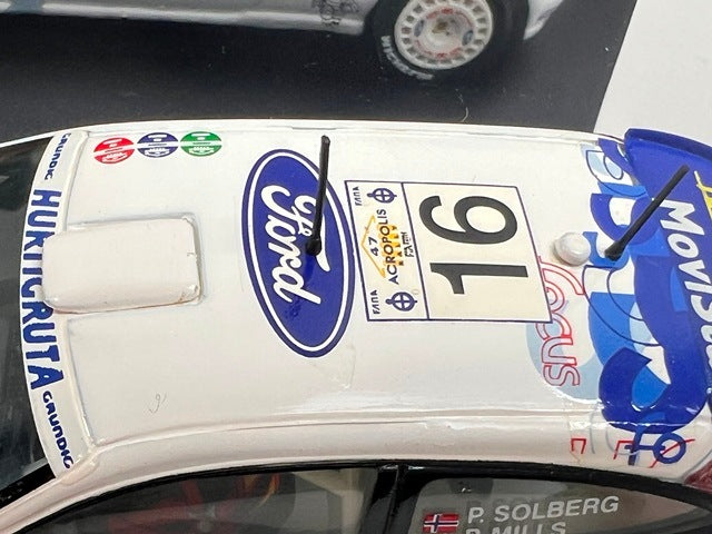 1:43 VITESSE SKM142 Ford Focus WRC ACROPOLIS Rally 2000 #16 P. Solberg P. Mills model car