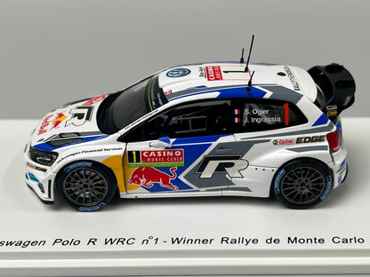 1:43 Spark S3785 Volkswagen Polo R WRC MONTE CARLO Rally 2014 #1 S. Ogier J. Ingrassia model car