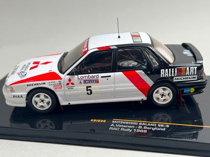 1:43 ixo KBI034 Mitsubishi Galant VR-4 RAC Rally 1988 #5 A. Vatanen B. Berglund model car