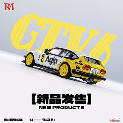 RM 1:64 Alfa Romeo gtv6 Wide-Body White yellow
