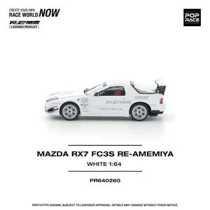 [ Pre-order ] PR640260 POP RACE 1:64 Mazda Amemiya RX7 FC3S RE-AMEMIYA White