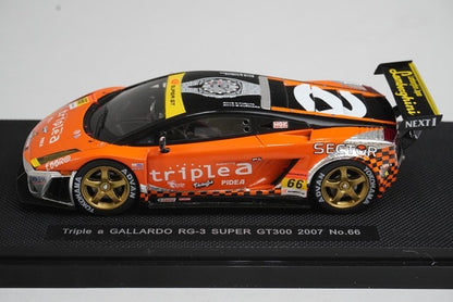 1:43 EBBRO 43963 Lamborghini Triple A Gallardo RG-3 Super GT300 2007 #66 model car