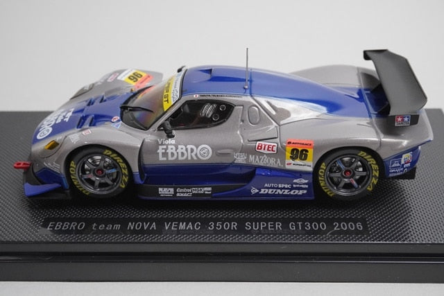 1:43 EBBRO 43810 Nova BeMac 350R Super GT300 2006 #96 Grey Blue model car