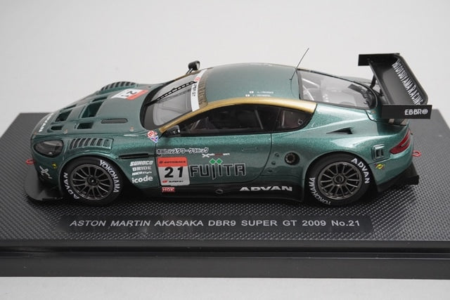 1:43 EBBRO 44366 Aston Martin Akasaka DBR9 Super GT 2009 #21 Green model car