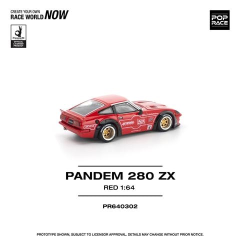 Pre-order ] PR640302 POP RACE 1:64 Pandem 280ZX RED (NEW TOOLING