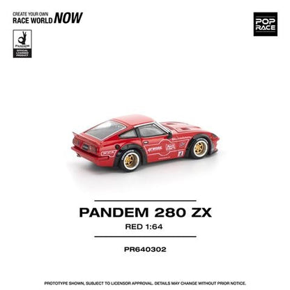 [ Pre-order ] PR640302 POP RACE 1:64 Pandem 280ZX RED (NEW TOOLING)