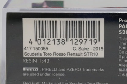 1:43 MINICHAMPS 417150055 Scuderia Toro Rosso Renault STR10 2015 #55 C.Sainz Jr. model car