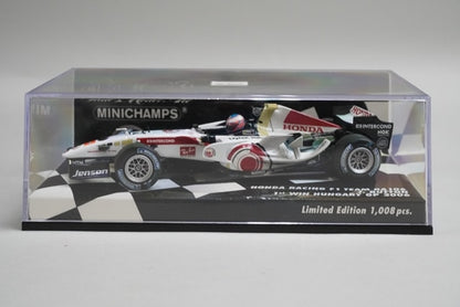 1:43 MINICHAMPS 400060412 Honda Racing RA106 Hungarian GP 2006 #12 J. Button model car