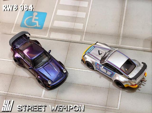 [ Pre-order ] SW Street Weapon 1:64 RWB 964 Wide-Body Modified Modified Chameleon Purple