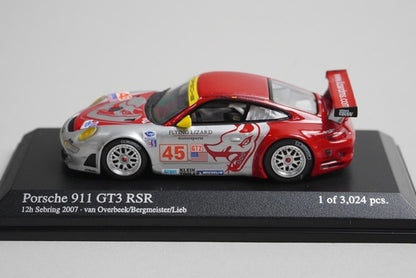 1:64 MINICHAMPS 640076445 Porsche 911 GT3 RSR Sebring 2007 #45 model car