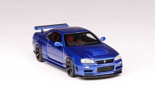 [ Pre-order ] M63416 MOTORHELIX 1:64 NISMO R34 GT-R Z-tune Bayside Blue