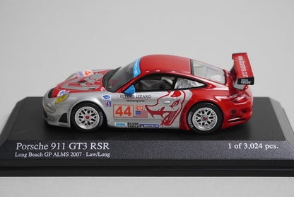 1:64 MINICHAMPS 640076444 Porsche 911 GT3 RSR ALMS 2007 #44 model car