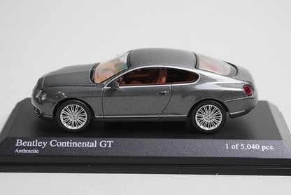 1:64 MINICHAMPS 640139600 Bentley Continental GT Grey Metallic model car