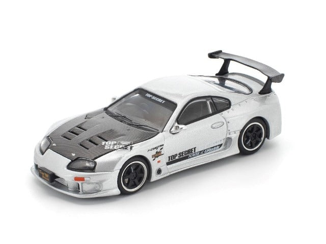 [ Pre-order ] PR640324 POP RACE 1:64 Toyota Supra TOP SECRET GT300 SUPRA SILVER