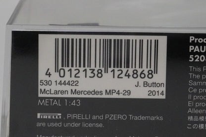 1:43 MINICHAMPS 530144422 McLaren Mercedes MP4-29 Bahrain 2014 #22 model car