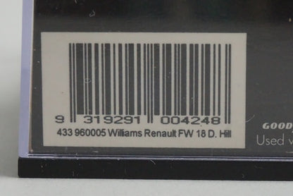 1:43 MINICHAMPS 433960005 Qantas Custom Williams Renault Australian GP 1997 #5 model car