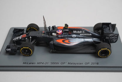1:43 Spark S5024 McLaren Honda MP4-31 Malaysian GP 2016 #22 model car