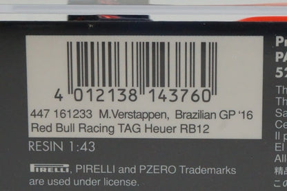 1:43 MINICHAMPS 447161233 Red Bull Racing TAG Heuer RB12 Brazilian GP 2016 #33 model car