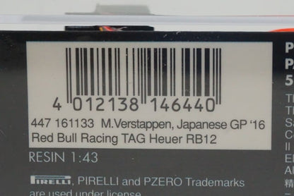 1:43 MINICHAMPS 447161133 Red Bull Racing TAG Heuer RB12 Japanese GP 2016 #33 model car