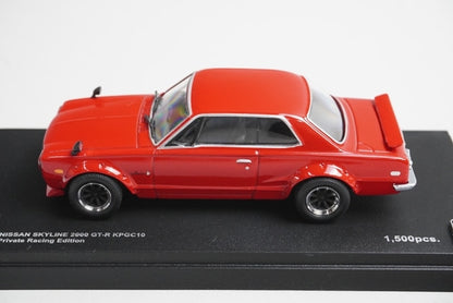 1:43 KYOSHO 03026DR BrandNumber Custom Nissan Skyline 2000 GT-R KPGC10 Red model car