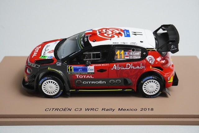 1:43 Spark S5962 Citroen C3 WRC Mexico Rally 2018 #11 model car