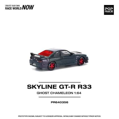 [ Pre-order ] PR640356 POP RACE 1:64 Skyline R33 GT-R Nismo 400R Ghost Chameleon
