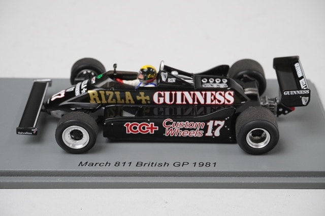 1:43 SPARK S7171 March 811 British GP 1981 #17 D.Daly model car