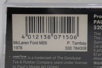 1:43 MINICHAMPS 530784308 McLaren Ford M26 1978 #8 model car