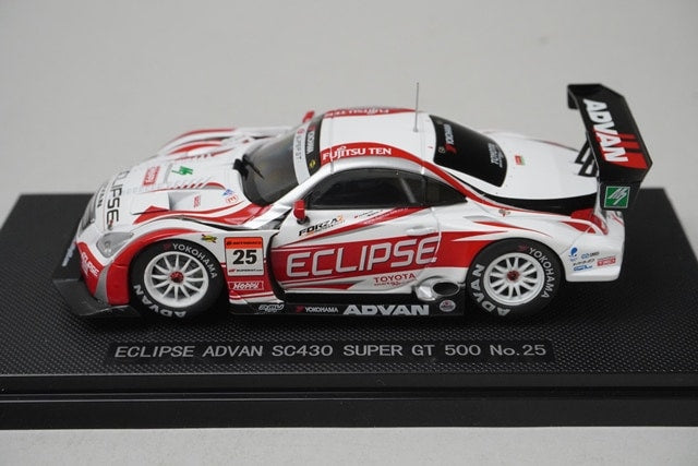 1:43 EBBRO 43906 Lexus Eclipse Advan SC430 Super GT500 2007 #25 White/Red model car