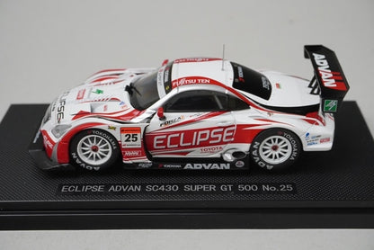 1:43 EBBRO 43906 Lexus Eclipse Advan SC430 Super GT500 2007 #25 White/Red model car