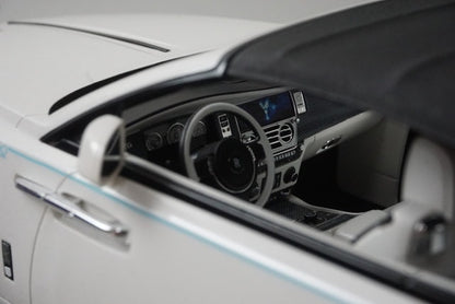 HHJL230702DB HH model 1:18 scale RR Rolls Royce Dawn Black Badge convertible Pearl White model car