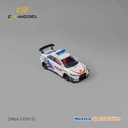 CM64-EVOX-15 CM-MODEL 1:64 Mitsubishi Lancer Evo X Malaysian Police Car model car