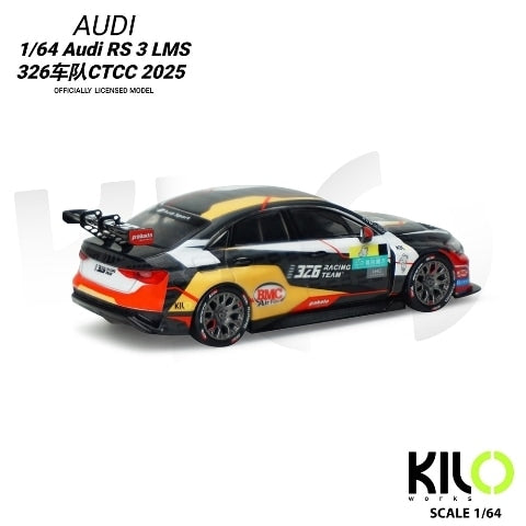 [ Pre-order ] KLW0024-4 KILOworks 1:64 Audi RS 3 LMS 326 Team CTCC 2025