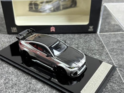 SW Street Weapon 1:64 BMW G82 M4 Wide-Body Modified Modification Alexander Silver Carbon Cap