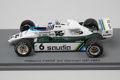 1:43 Spark S7499 Williams FW08 German Grand Prix 1982 #6 model car