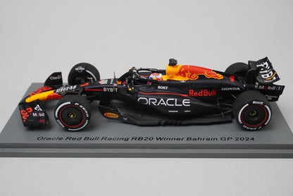 1:43 Spark S9519 Oracle Red Bull Racing RB20 Bahrain GP 2024 #1 model car