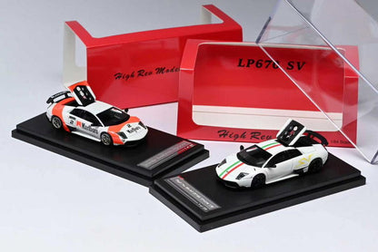 High Rev Model HRM 1:64 Lamborghini Murcielago LP670-4 SV White Italian Stripes