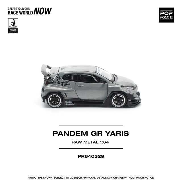 [ Pre-order ] PR640329 POP RACE 1:64 PANDEM GR YARIS RAW METAL Pandem GR Yaris RAW Finish