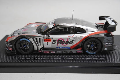 1:43 EBBRO 44679 Nissan S-Road Mora GT-R Super GT500 NISMO Festival 2011 #1 model car